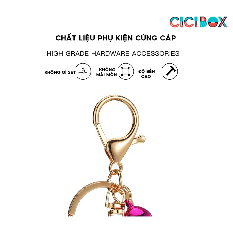 Móc Khóa Phụ Kiện Túi Xách Gấu Xinh Xắn Hàn Quốc đủ màu sắc hot trend Móc Khóa Cute CICIBOX