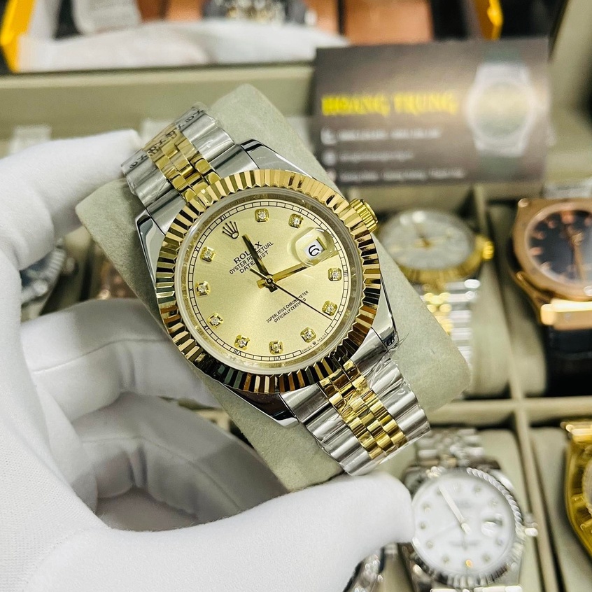 Đồng hồ Nam RolexDatejust máy nhật, Automatic ,size 40mm, Thép không rỉ đúc đặc