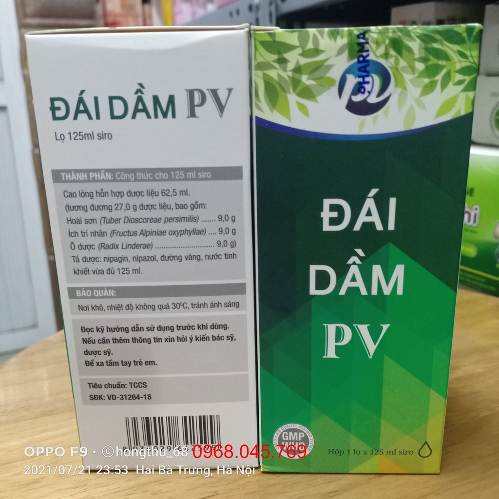 Siro ĐÁI DẦM PV lọ 125ml