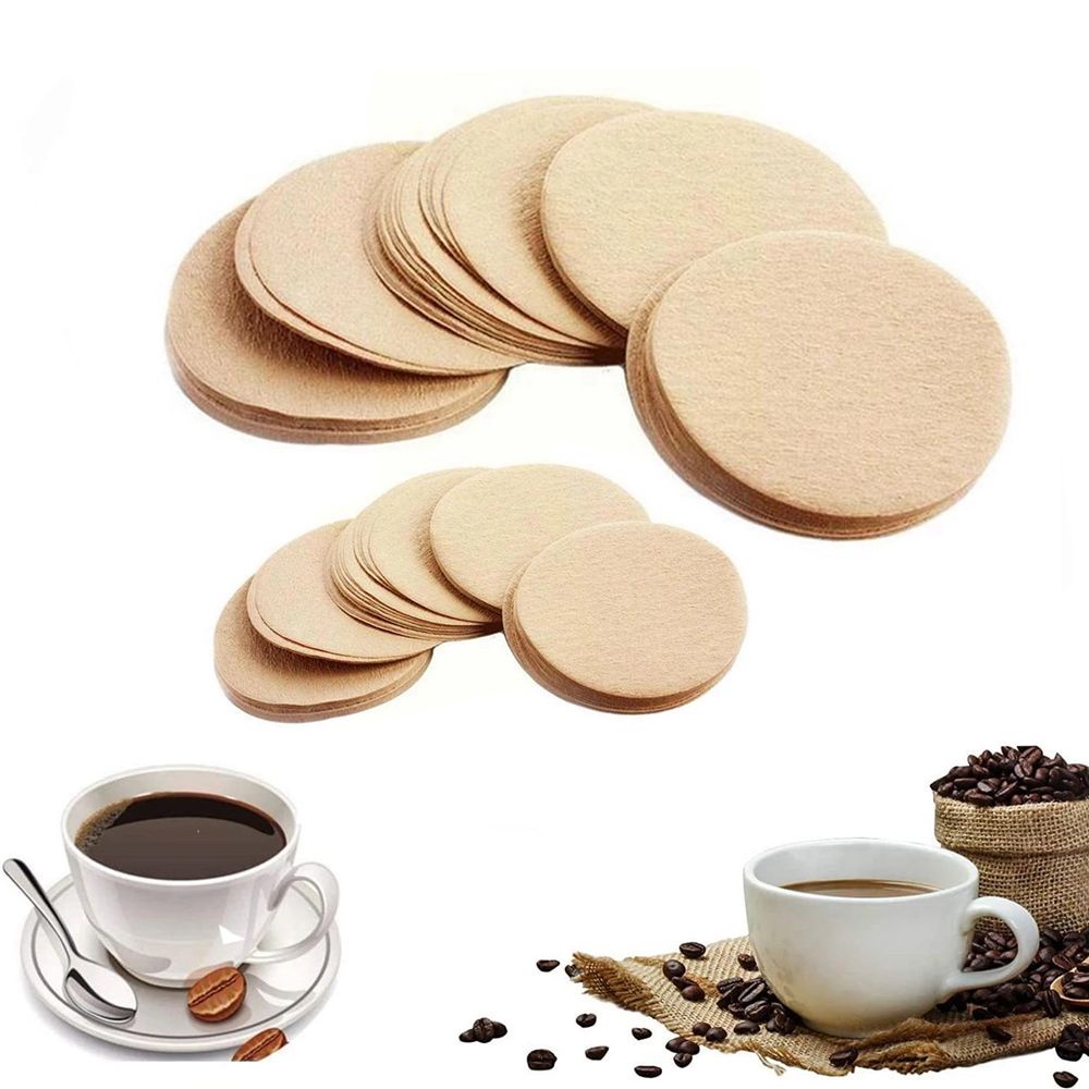 Set 100 giấy lọc cà phê hình tròn kích thước 56mm/ 60mm/ 68mm
