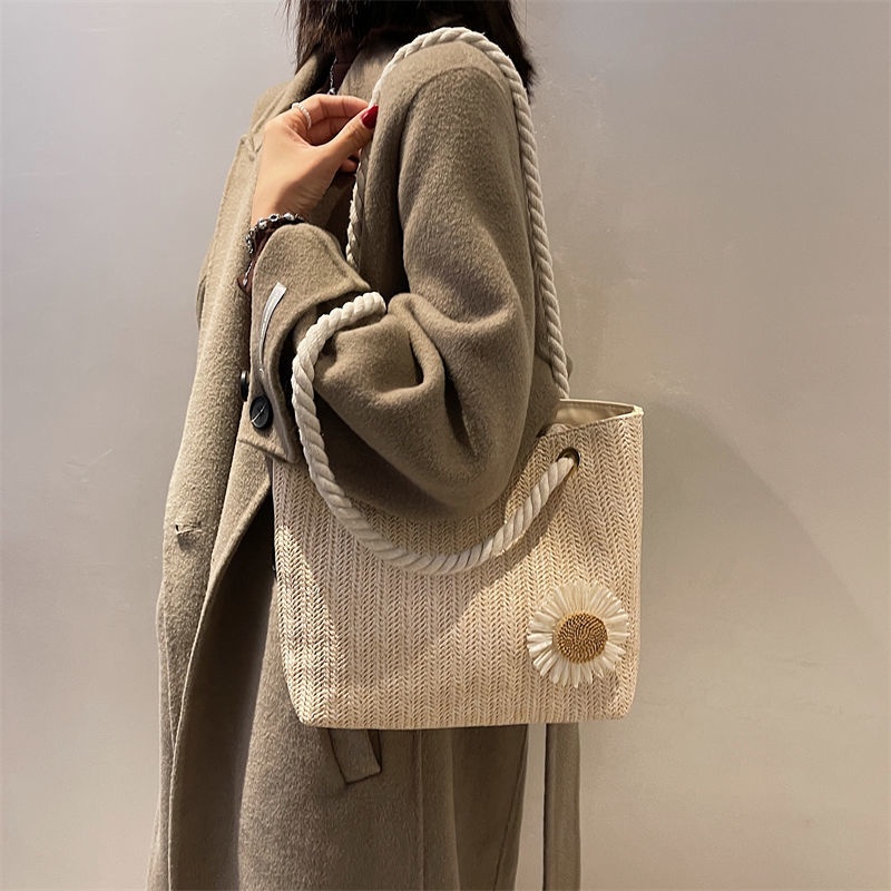 Túi Xách Dây Thừng Sức Chứa Lớn Phong Cách Phương Tây 2023 Phong Cách Mới