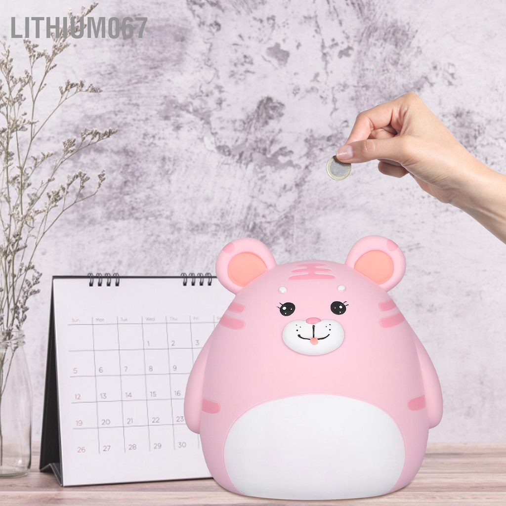Lithium067 Con heo đất màu hồng Dung tích lớn thả bằng chứng con Vinyl Thủ công mỹ nghệ Quà tặng cho trẻ em