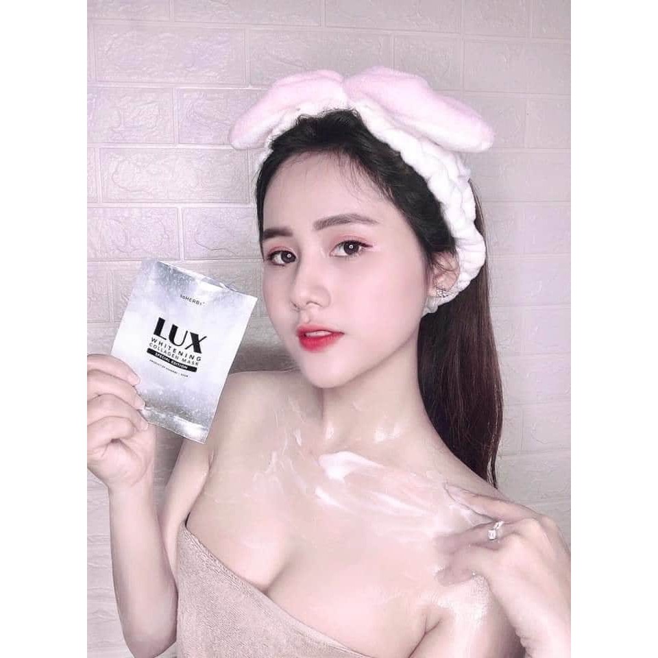 Ủ dịch yến tươi Collagen truyền trắng Lux Whitening Collagen Mask Hộp 3 gói (HÀNG CHÍNH HÃNG)
