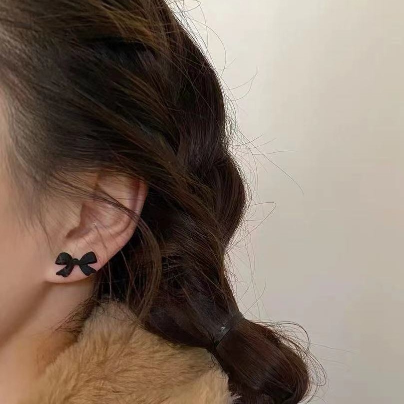 Bông tai hình nơ ngọt ngào dễ thương hoa tai