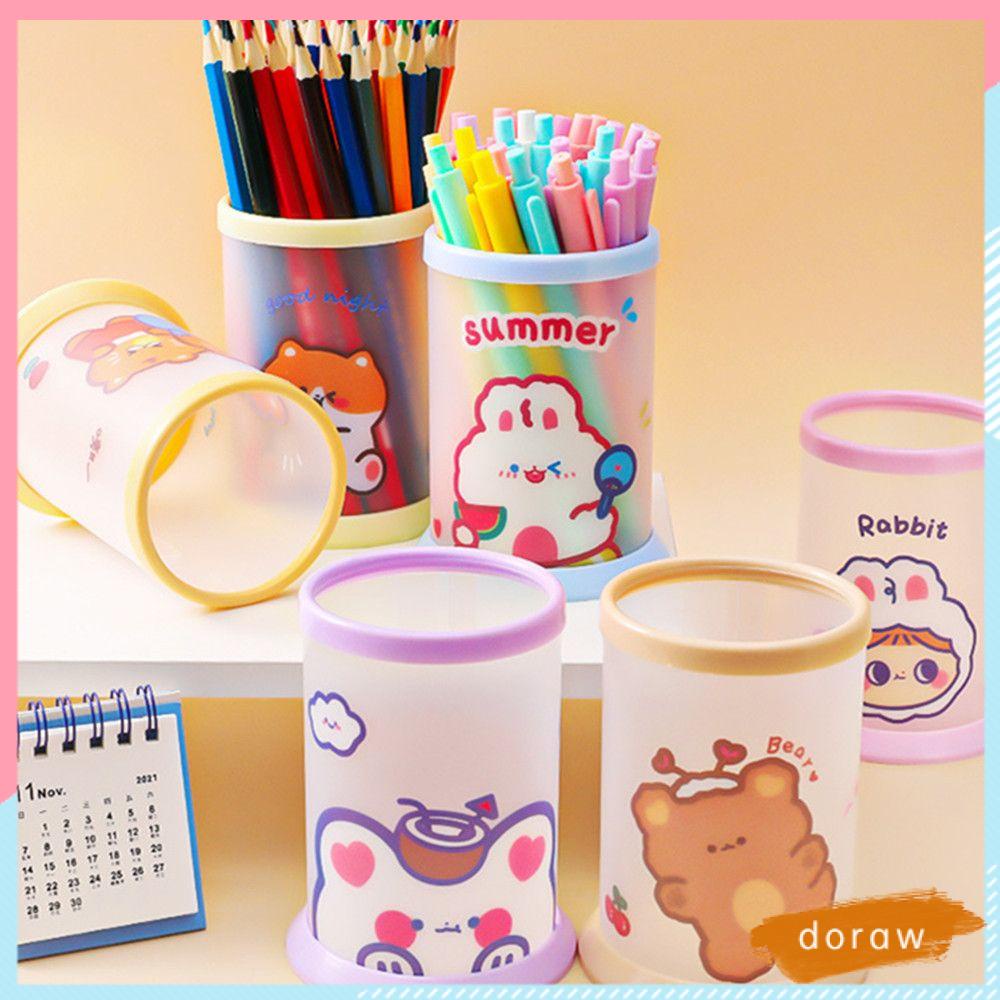 Hộp Đựng Bút/ Cọ Trang Điểm Bằng Nhựa Trong Suốt Có Thể Gấp Gọn Tiện Dụng