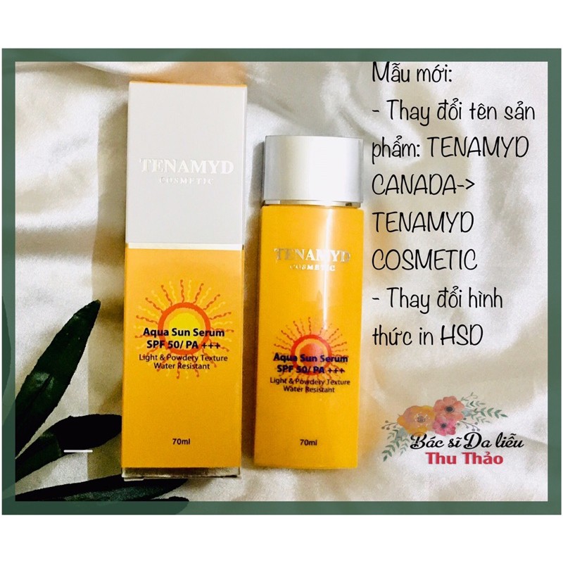 [70mL] HUYẾT THANH CHỐNG NẮNG TENAMYD - AQUA SUN SERUM SPF 50 (KEM CHỐNG NẮNG)