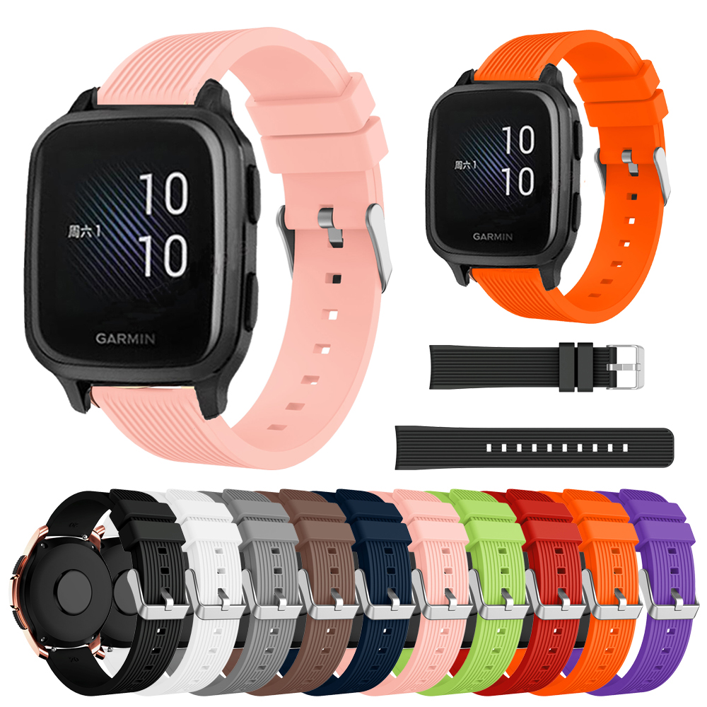 Dây đeo silicon 20mm cho đồng hồ thông minh Garmin Venu/Venu SQ/SQ Music/ GarminMove 3/ Luxe/ Style