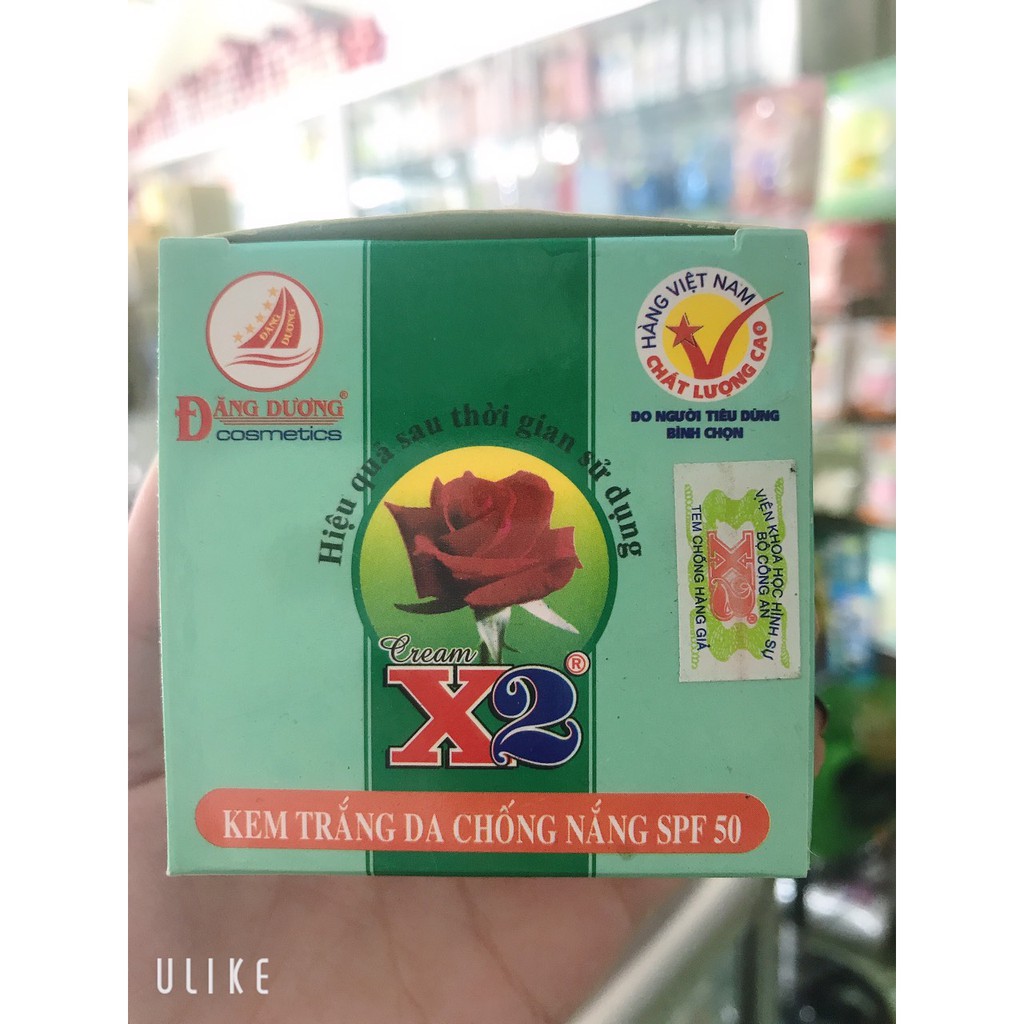 Kem X2 trắng da-chống nắng 8g
