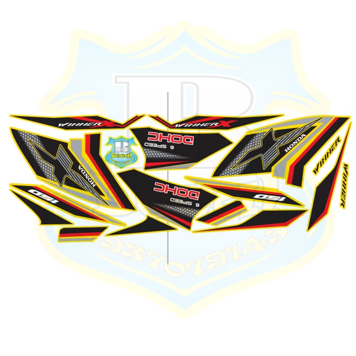 ( Quí khách vui lòng mang ra tiệm cho thợ dán ) Tem winner X tổ ong vàng