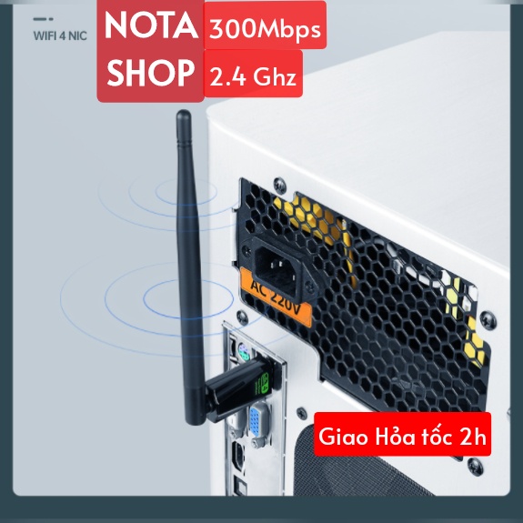 [Hỏa Tốc - BH 6 TH] USB WiFi Tenda U6 300Mbps, Thu sóng WiFi cho Laptop PC máy bàn, làm việc văn phòng lướt web