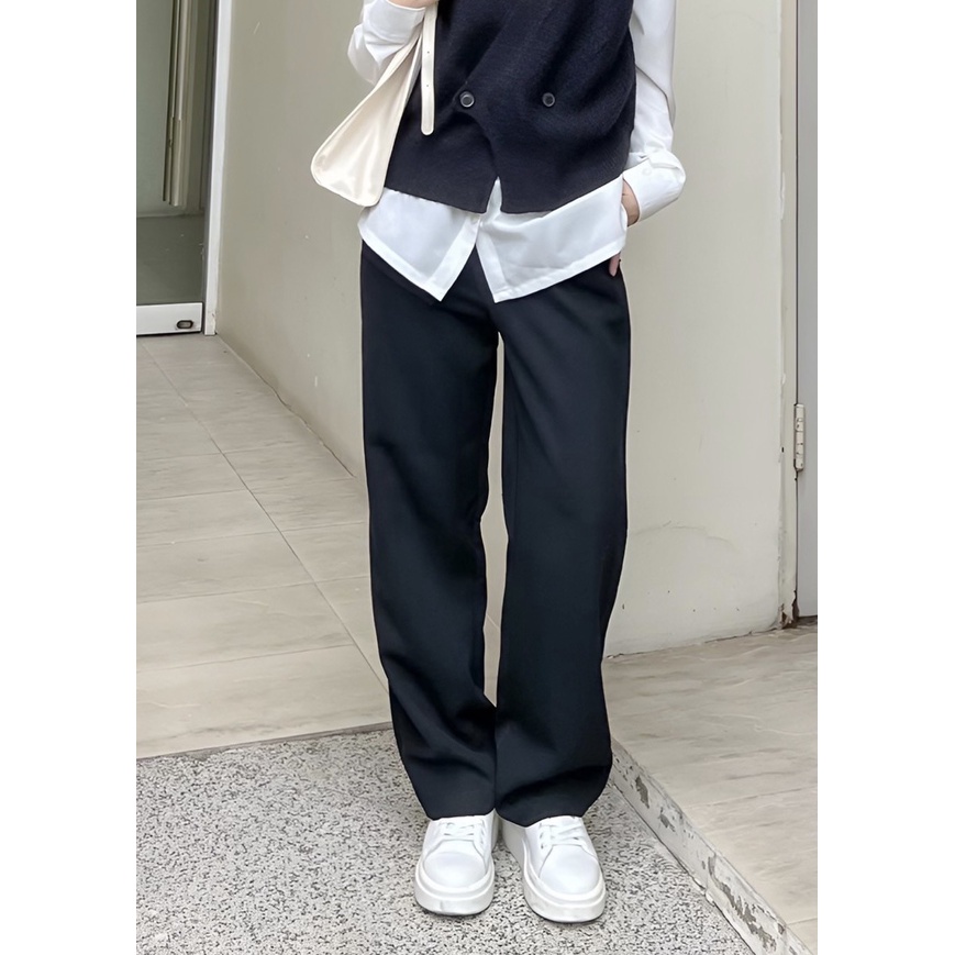 Quần tây suông dài dập ly hai nút lưng cao DORY PANTS - Sibling House