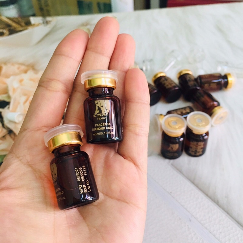 Tế bào Gốc PDG Placenta Diamond Gold 3ml Phục Hồi Da Khi Đã Lăn Kim Săn Chắc Khoẻ Dài Lâu