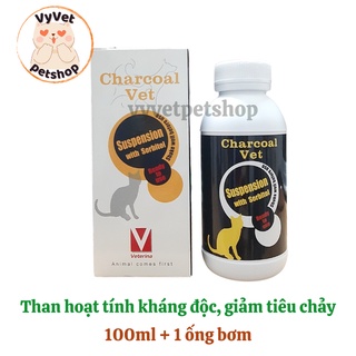 Charcoal Vet - Than hoạt tính, kháng sinh dùng hấp thu độc chất, giảm tiêu chảy ở chó mèo
