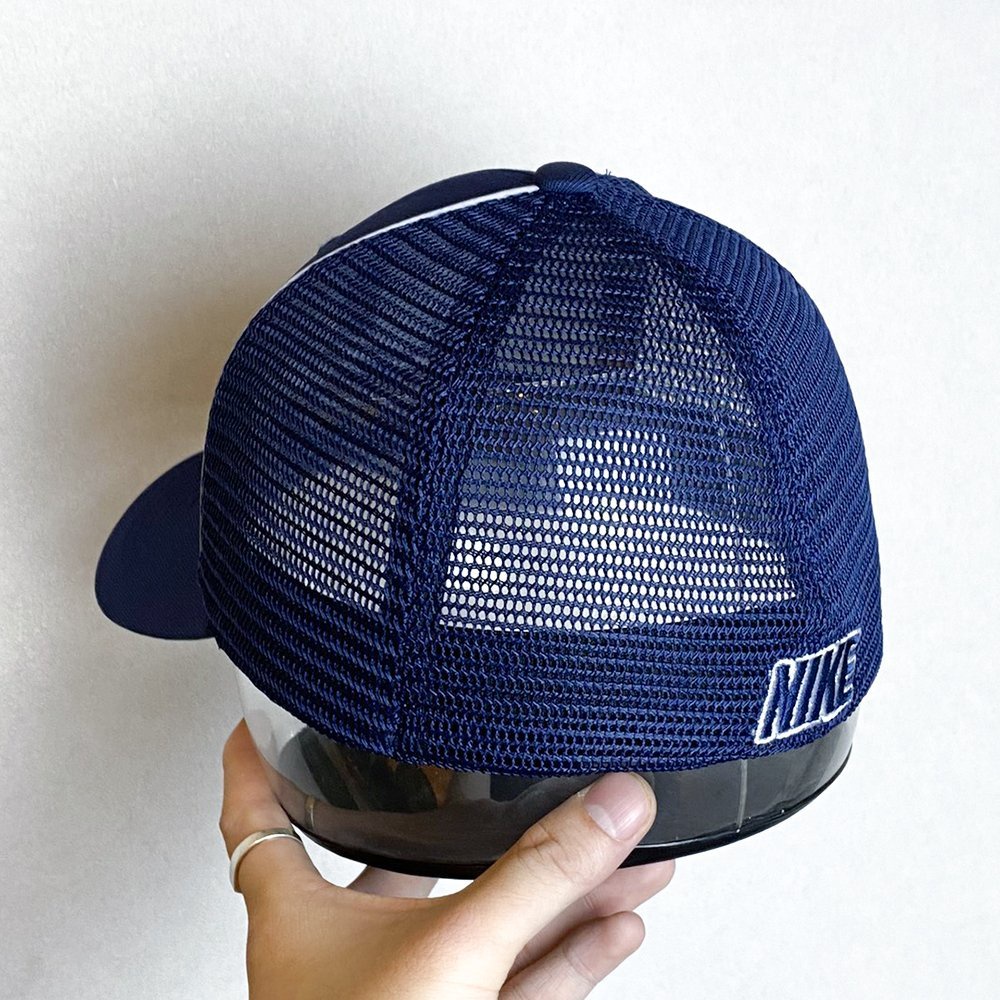 Mũ Lưỡi Trai Nike Nam Cao Cấp Nón Bít Đuôi Đen Xanh Viền Xám AB-30181