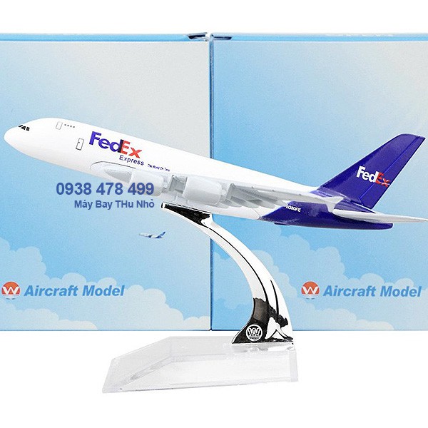 Mô Hình Kim Loại Máy Bay Chuyển Phát Fedex - 16cm Kèm Đế Mica - 8944