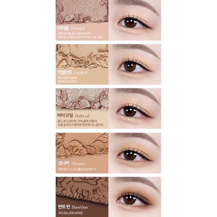 Holika Holika - My Fave Mood Eye Palette 04 “Ang Butter” | bảng phấn mắt màu bơ be mùi trà sữa