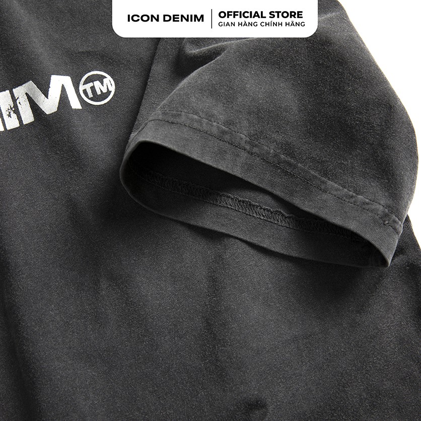 Áo Thun Wash Xám Nam ICON DENIM Tay Ngắn Chất, Hình In Phản Quang | BigBuy360 - bigbuy360.vn