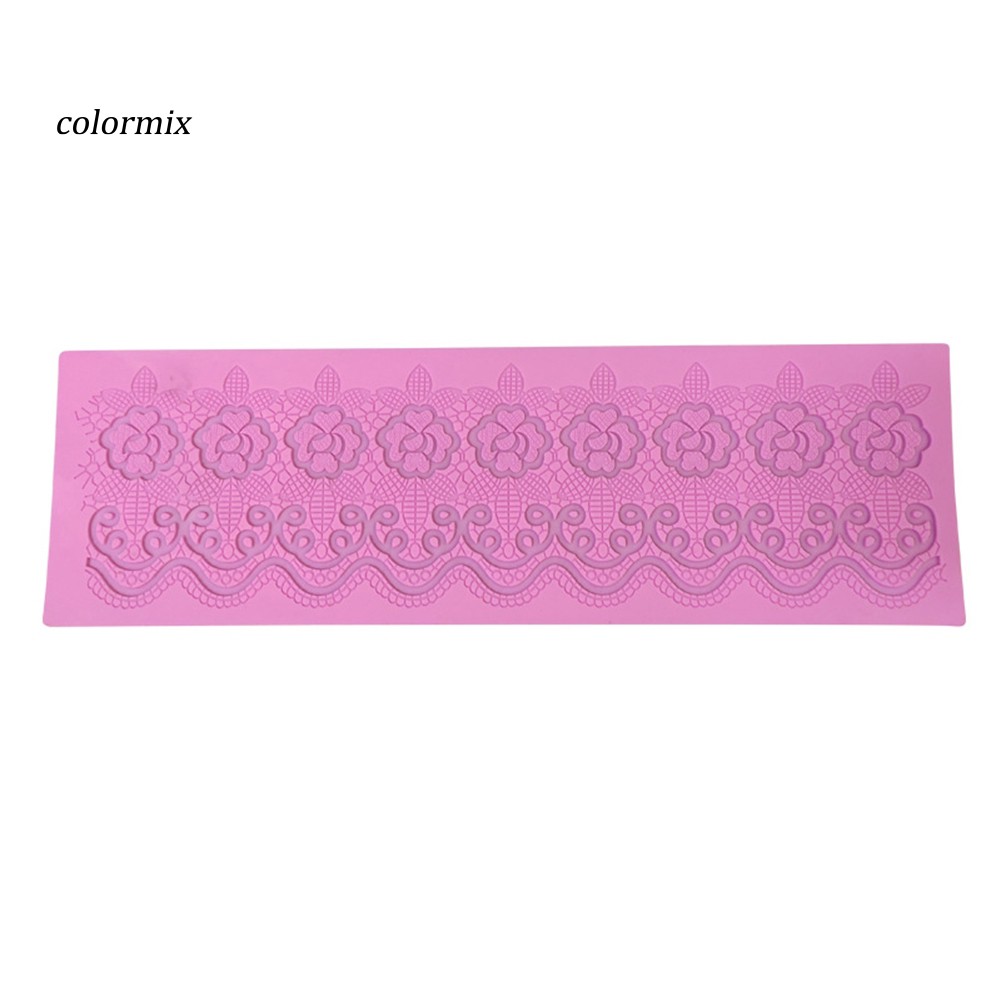 Khuôn silicon làm kẹo đường tạo hình ren hoa độc đáo trang trí bánh ngọt