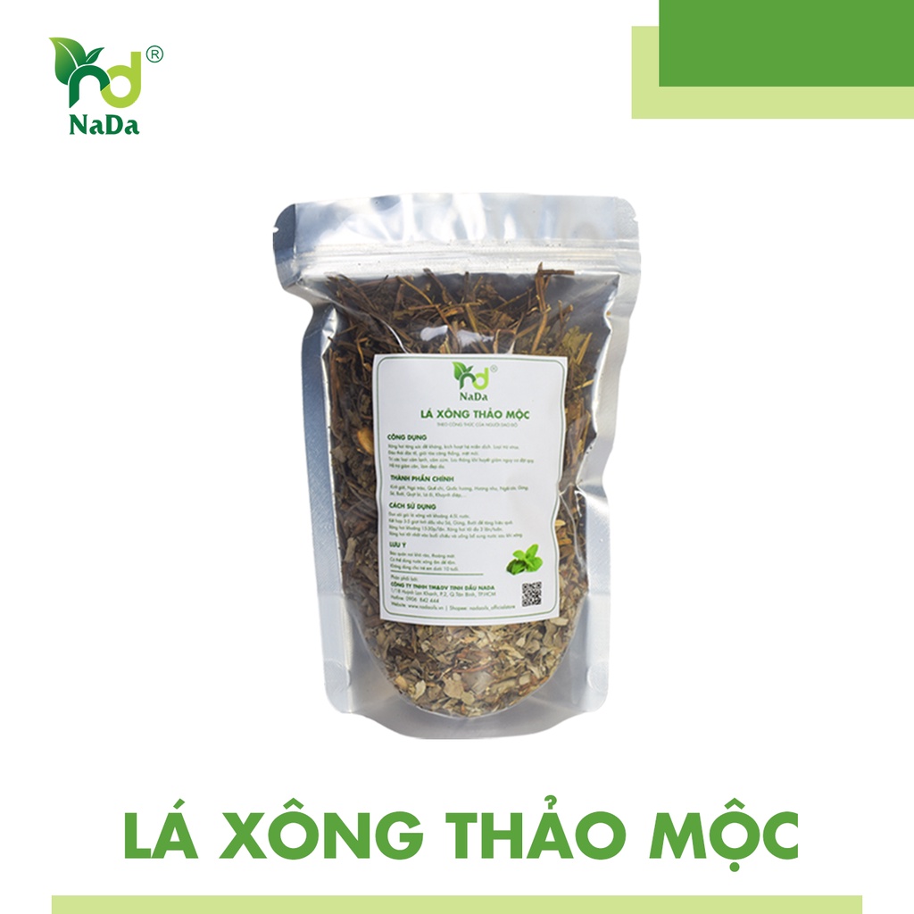 Lá xông giải cảm, lá xông thảo dược, xông giải cảm &amp; tinh dầu sả chanh, combo xông - Happy Life 4U