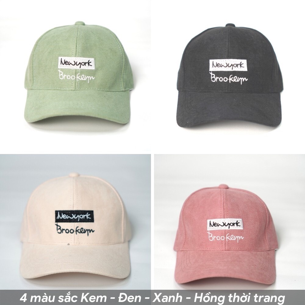 Mũ lưỡi trai ❤️ Nón kết thêu chữ Newyork phong cách Ulzzang form unisex nam nữ-Hazis Store