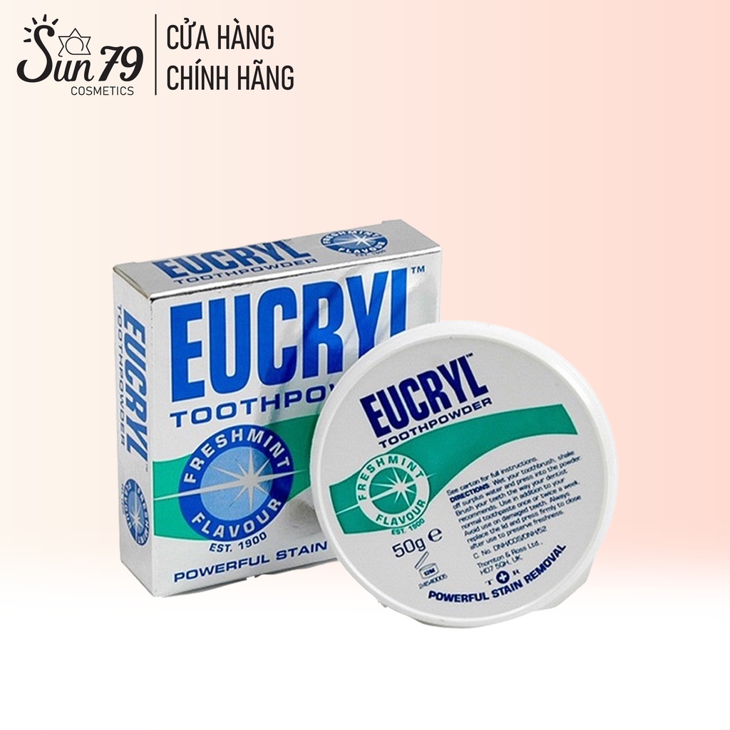 Bột Tẩy Trắng Răng Eucryl Toothpowder Powerful Stain Removal 50g 5.0