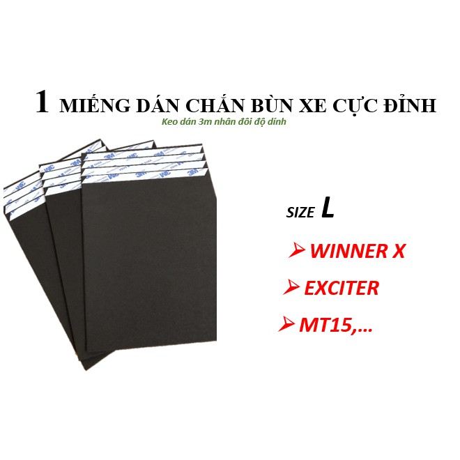 Combo miếng dán chắn bùn xe (LOẠI KEO 3M NHÂN ĐÔI KEO DÁN)