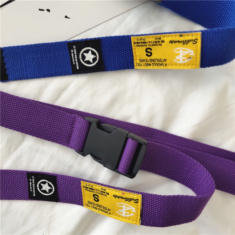 Thắt Lưng Vải Canvas Khóa Nhựa Thời Trang Hàn Quốc 22559