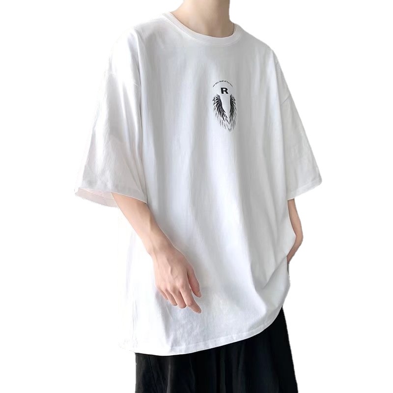 Áo Thun Tay Ngắn Dáng Rộng In Chữ Phong Cách Hip Hop Đường Phố Nhật Bản Thời Trang Mùa Hè Cho Nam Và Nữ