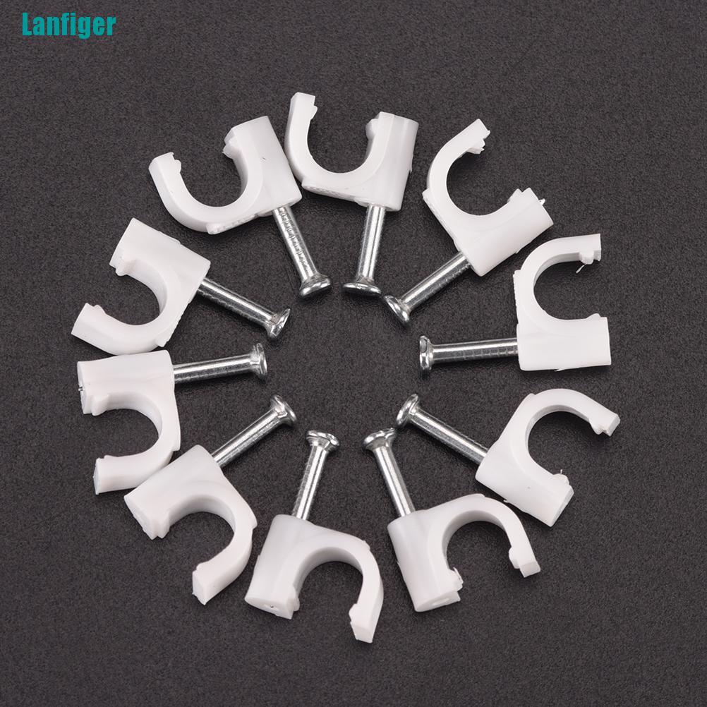 Bộ 100 Kẹp Dây Cáp RG59 Coax Cat5 Cat6