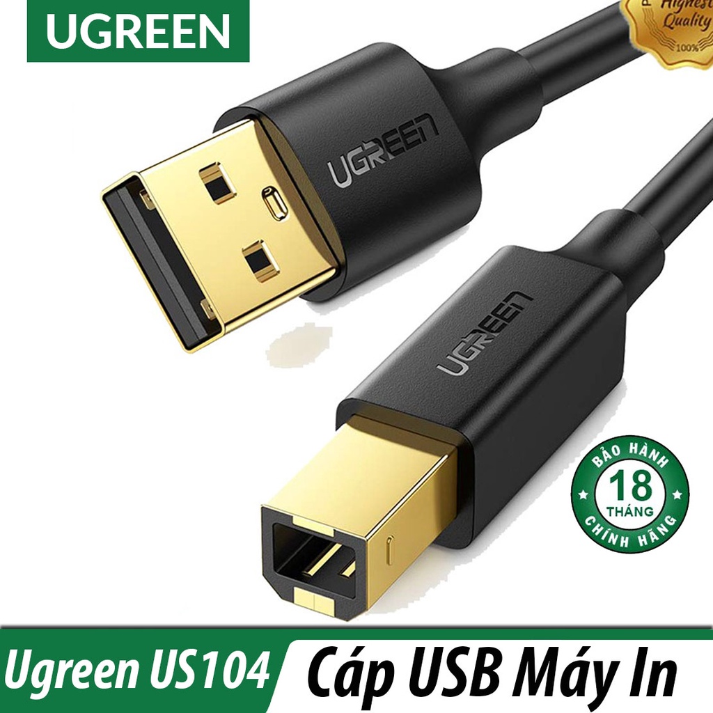 Dây Cáp Máy In Chính Hãng UGreen US135 Dài 1M, 1.5M. 2M, 3M, 5M - BH 18T Chính Hãng