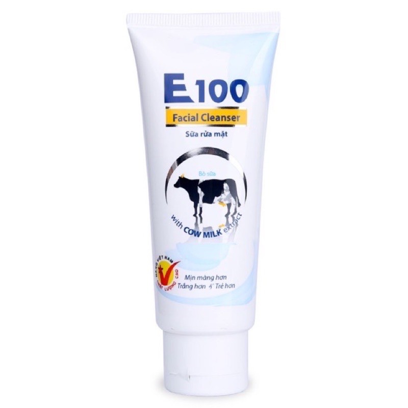 Sữa rửa mặt E100 con bò sữa (100ml)