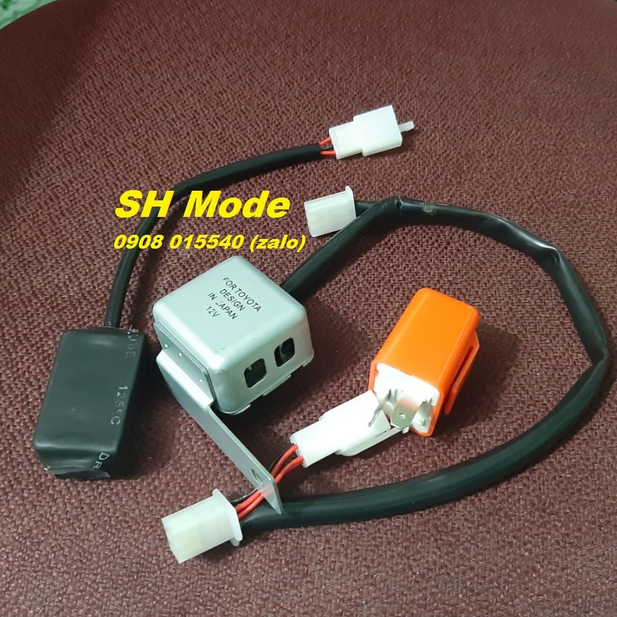 Xi nhan Ting Tong xe SH Mode &amp; cục chớp Điện Tử 12v