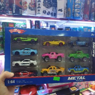 Bộ 10 xe sắt đồ chơi 160k