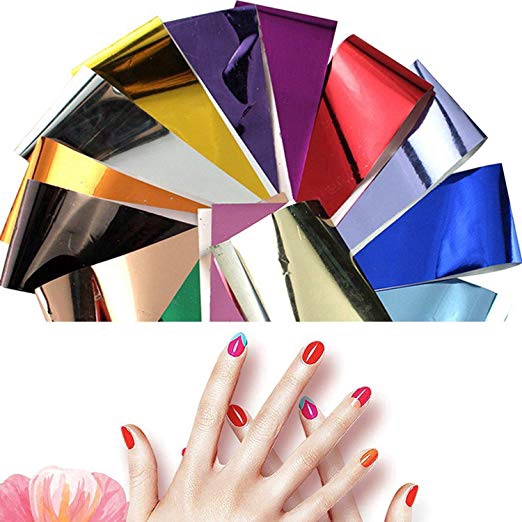 Bộ 14 cuộn giấy foil ba chiều dán trang trí móng nghệ thuật đẹp mắt