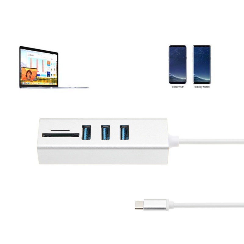 Hub Chuyển Đổi Tốc Độ Cao 5Gbps Hub Đọc Thẻ Nhớ TF Chuyển Đổi USB-C Sang Cổng Cái