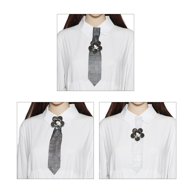 Cà Vạt Đính Đá Lấp Lánh Dễ Phối Đồ Dành Cho Nữ