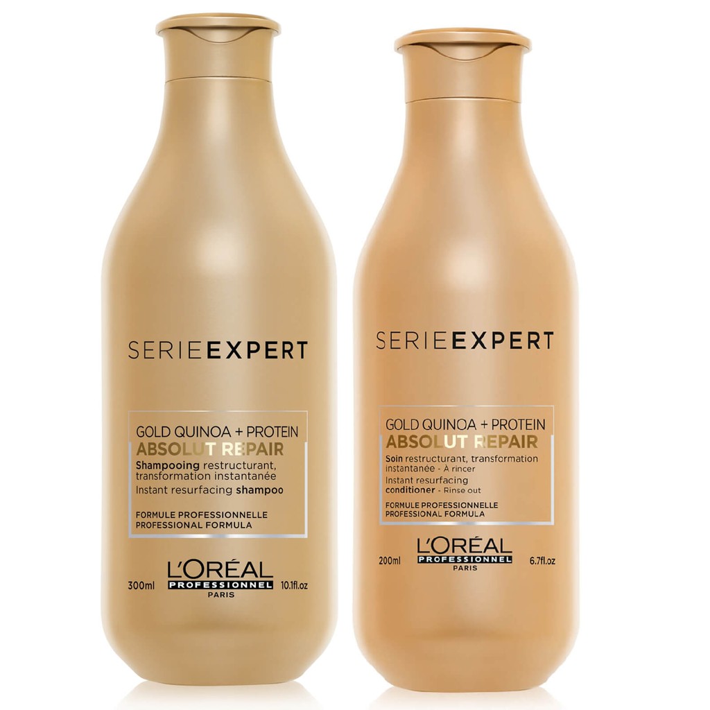 Dầu Xả Phục Hồi Hư Tổn L'OREAL SERIE EXPERT GOLD QUINOA + PROTEIN ABSOLUT REPAIR CONDITIONER 200ml  Loreal Serie Expert