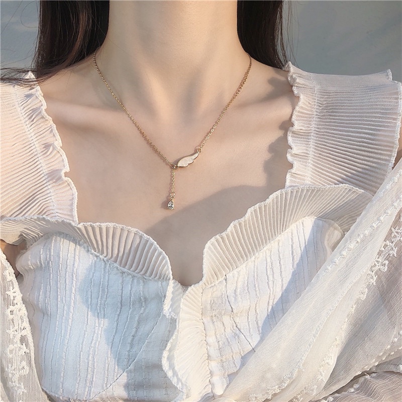 Vòng cổ dây chuyền nữu Lolita xinh xắn màu bạc hàn quốc 2021 V120