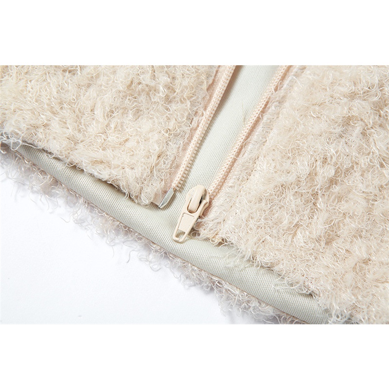 Áo Tank Top Hở Lưng Chất Nhung Phối Khoá Kéo Quyến Rũ