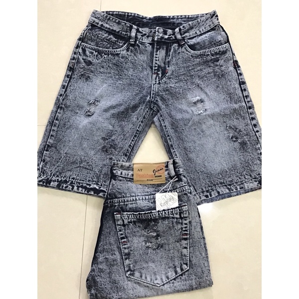 Quần Short Jean nam chất liệu cotton thiết kế màu sắc basic,quần bò ngố thoáng mát QS06