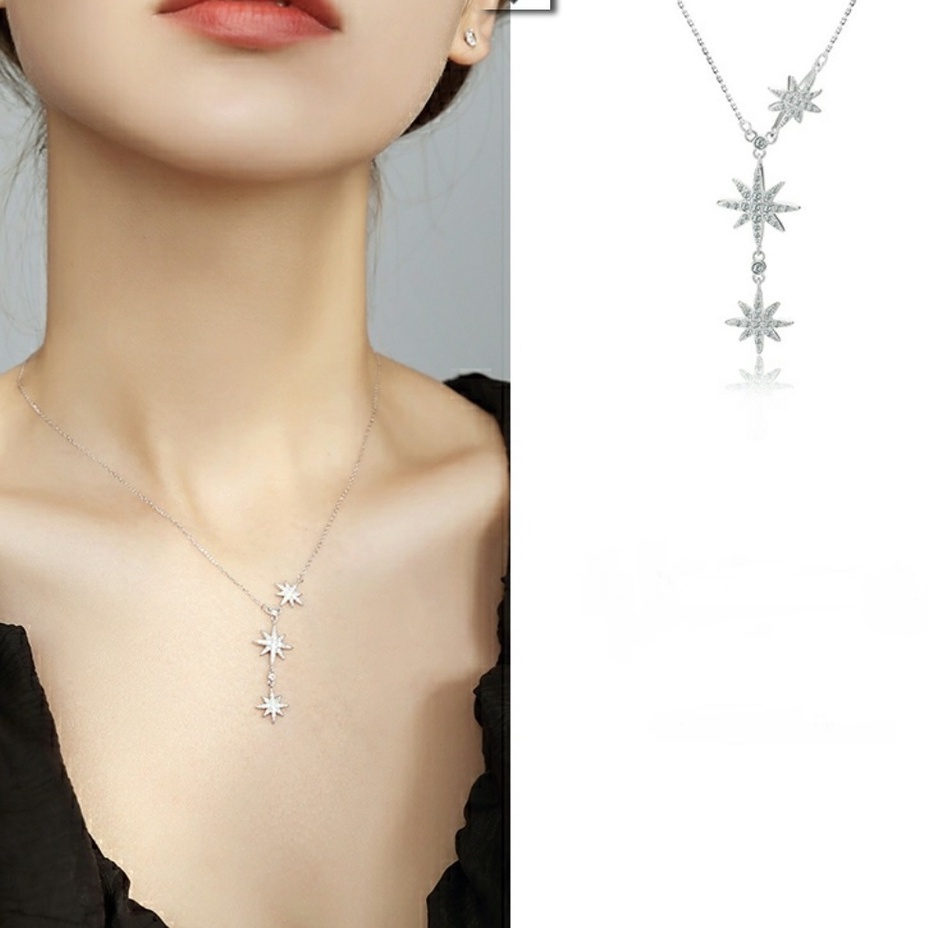 Dây chuyền Bạc ý 925 ngôi sao treo dài