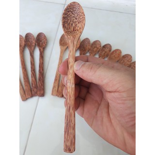 Muỗng gỗ dừa cafe 17cm