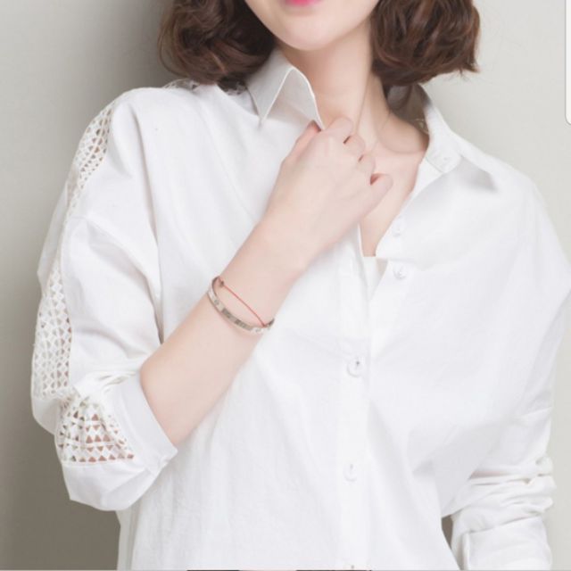 [ ORDER - ẢNH CUỐI THẬT] Áo sơ mi phối ren cách điệu