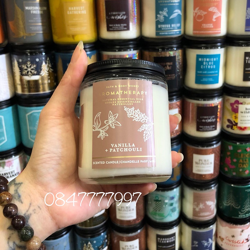 Nến thơm Bath &amp; Body Works 1 bấc 198gr - BBW chính hãng - Nến thơm phòng nhập Mỹ - Hàng có sẵn