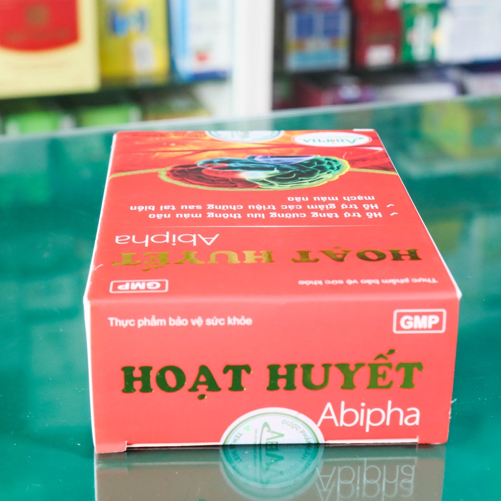 Hoạt Huyết Abipha, hỗ trợ giảm các triệu chứng thiểu năng tuần hoàn não (hàng chính hãng - hộp 30 viên)
