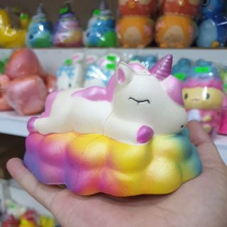 Squishy Ngựa Unicorn Ngủ Trên Mây Ngủ Sắc