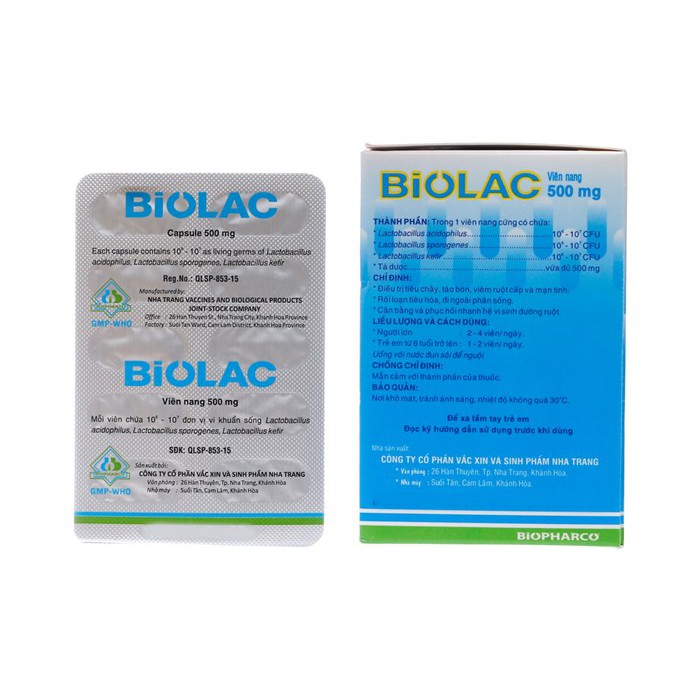Men vi sinh đường ruột Biolac Hộp 100 viên