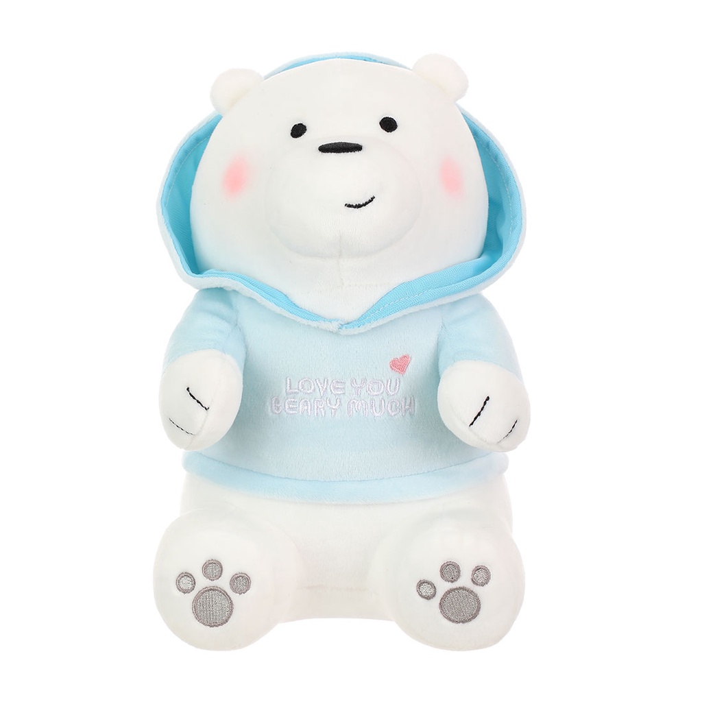 Gấu bông We Bare Bears Miniso mặc áo hoodie nhiều màu nhỏ gọn dễ thương