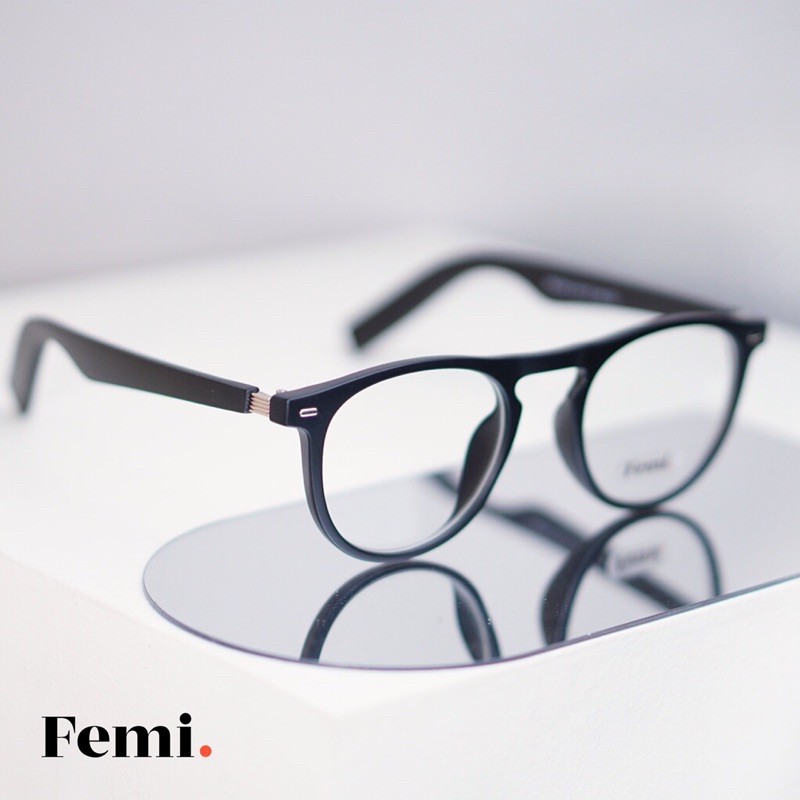 Gọng kính tròn Femi Brooks chính hãng mắt kính cận tròn nam nữ