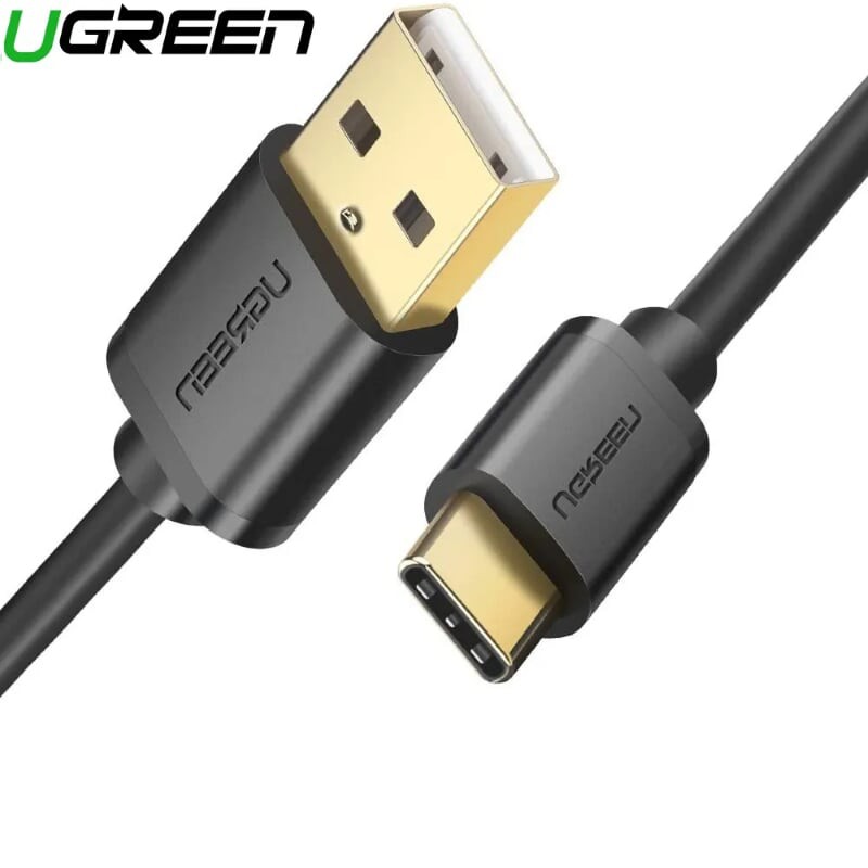 Ugreen 40553 1m màu đen cáp USB type C sạc nhanh và truyền dữ liệu US141